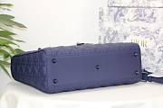 DIOR LARGE LADY BAG ULTRAMATTE CALFSKIN DENIM M0566 32 CM - 2