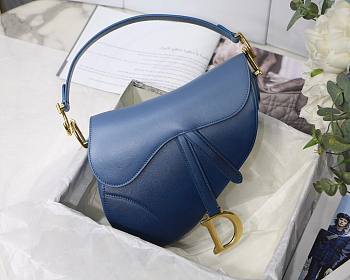 DIOR SADDLE BAG INDIGO BLUE GRADIENT M0446 SIZE 25.5 CM