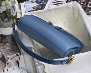 DIOR SADDLE BAG INDIGO BLUE GRADIENT M0446 SIZE 25.5 CM - 4