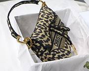 DIOR SADDLE BAG BEIGE MULTICOLOR MIZZA EMBROIDERY M0446 SIZE 25.5 CM - 4