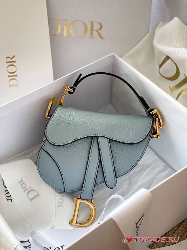 DIOR MICRO SADDLE BAG CLOUD BLUE S5662 SIZE 12 CM - 1