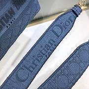DIOR MEDIUM LADY D-LITE BAG DENIM BLUE M0565 SIZE 24 x 20 x 11 CM - 3