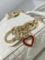 DIOR MICRO AMOUR MY ABCDIOR LADY BAG WHITE S0856 SIZE 12 CM - 5