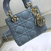 DIOR MICRO LADY BAG LAMBSKIN CLOUD BLUE S0856 SIZE 12 CM - 6