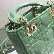 DIOR MICRO LADY BAG LAMBSKIN DARK MINT S0856 SIZE 12 CM - 4