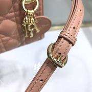 DIOR MICRO LADY BAG LAMBSKIN ROSE PINK S0856 SIZE 12 CM - 2