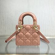 DIOR MICRO LADY BAG LAMBSKIN ROSE PINK S0856 SIZE 12 CM - 4