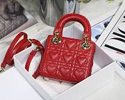 DIOR MICRO AMOUR MY ABCDIOR LADY BAG RED S0856 SIZE 12 CM - 2