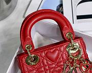 DIOR MICRO AMOUR MY ABCDIOR LADY BAG RED S0856 SIZE 12 CM - 5