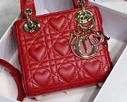 DIOR MICRO AMOUR MY ABCDIOR LADY BAG RED S0856 SIZE 12 CM - 3