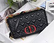 DIOR MEDIUM DIORAMOUR CARO BAG BLACK M9242 SIZE 25.5 CM - 1