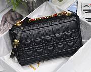 DIOR MEDIUM DIORAMOUR CARO BAG BLACK M9242 SIZE 25.5 CM - 4