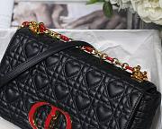DIOR MEDIUM DIORAMOUR CARO BAG BLACK M9242 SIZE 25.5 CM - 3