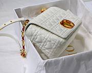 DIOR MEDIUM DIORAMOUR CARO BAG WHITE M9242 SIZE 25.5 CM - 6