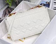 DIOR MEDIUM DIORAMOUR CARO BAG WHITE M9242 SIZE 25.5 CM - 5