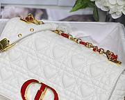 DIOR MEDIUM DIORAMOUR CARO BAG WHITE M9242 SIZE 25.5 CM - 4
