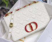 DIOR MEDIUM DIORAMOUR CARO BAG WHITE M9242 SIZE 25.5 CM - 3