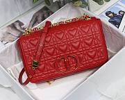 DIOR MEDIUM DIORAMOUR CARO BAG RED M9242 SIZE 25.5 CM - 1