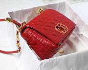 DIOR MEDIUM DIORAMOUR CARO BAG RED M9242 SIZE 25.5 CM - 6