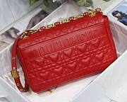 DIOR MEDIUM DIORAMOUR CARO BAG RED M9242 SIZE 25.5 CM - 5