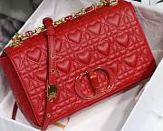 DIOR MEDIUM DIORAMOUR CARO BAG RED M9242 SIZE 25.5 CM - 4