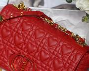 DIOR MEDIUM DIORAMOUR CARO BAG RED M9242 SIZE 25.5 CM - 2