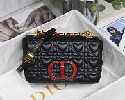 DIOR SMALL DIORAMOUR CARO BAG BLACK M9241 SIZE 20 CM - 1
