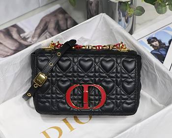 DIOR SMALL DIORAMOUR CARO BAG BLACK M9241 SIZE 20 CM