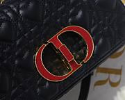 DIOR SMALL DIORAMOUR CARO BAG BLACK M9241 SIZE 20 CM - 2