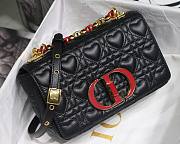 DIOR SMALL DIORAMOUR CARO BAG BLACK M9241 SIZE 20 CM - 4