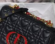 DIOR SMALL DIORAMOUR CARO BAG BLACK M9241 SIZE 20 CM - 5