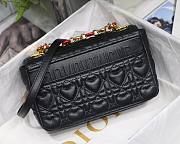 DIOR SMALL DIORAMOUR CARO BAG BLACK M9241 SIZE 20 CM - 6