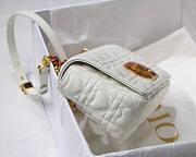 DIOR SMALL DIORAMOUR CARO BAG WHITE M9241 SIZE 20 CM - 6