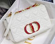 DIOR SMALL DIORAMOUR CARO BAG WHITE M9241 SIZE 20 CM - 5