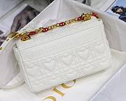 DIOR SMALL DIORAMOUR CARO BAG WHITE M9241 SIZE 20 CM - 4