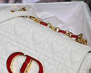 DIOR SMALL DIORAMOUR CARO BAG WHITE M9241 SIZE 20 CM - 3