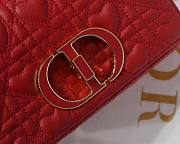 DIOR SMALL DIORAMOUR CARO BAG RED M9241 SIZE 20 CM - 4