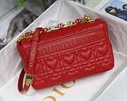 DIOR SMALL DIORAMOUR CARO BAG RED M9241 SIZE 20 CM - 5