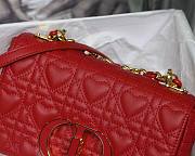 DIOR SMALL DIORAMOUR CARO BAG RED M9241 SIZE 20 CM - 6