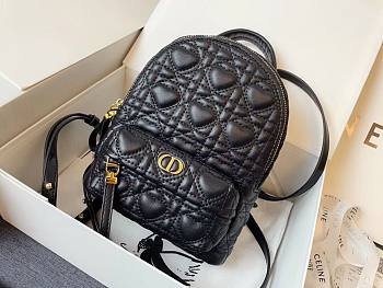 DIOR MINI DIORAMOUR BACKPACK BLACK M9222 SIZE 16 CM