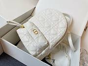DIOR MINI DIORAMOUR BACKPACK WHITE M9222 SIZE 16 CM - 3