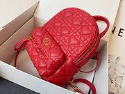 DIOR MINI DIORAMOUR BACKPACK RED M9222 SIZE 16 CM - 5