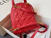 DIOR MINI DIORAMOUR BACKPACK RED M9222 SIZE 16 CM - 2