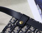 DIOR SADDLE BELT POUCH BLUE OBLIQUE JACQUARD S5619 SIZE 18 CM - 5