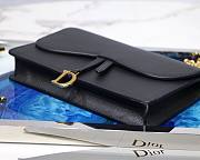 DIOR SADDLE POUCH BLACK S5620 SIZE 22 CM - 3