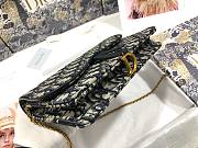 DIOR SADDLE POUCH BLUE OBLIQUE JACQUARD S5620 SIZE 22 CM - 5