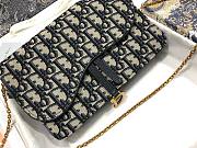 DIOR SADDLE POUCH BLUE OBLIQUE JACQUARD S5620 SIZE 22 CM - 2