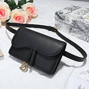 DIOR SADDLE BELT POUCH BLACK S5619 SIZE 17 CM - 6