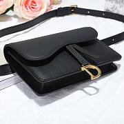 DIOR SADDLE BELT POUCH BLACK S5619 SIZE 17 CM - 5