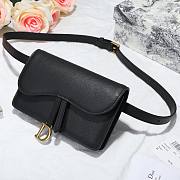 DIOR SADDLE BELT POUCH BLACK S5619 SIZE 17 CM - 2